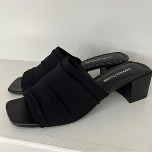 Donald J Pliner Brit Open Toe Block Heel Slip-On Sandal Black Women’s 8.5